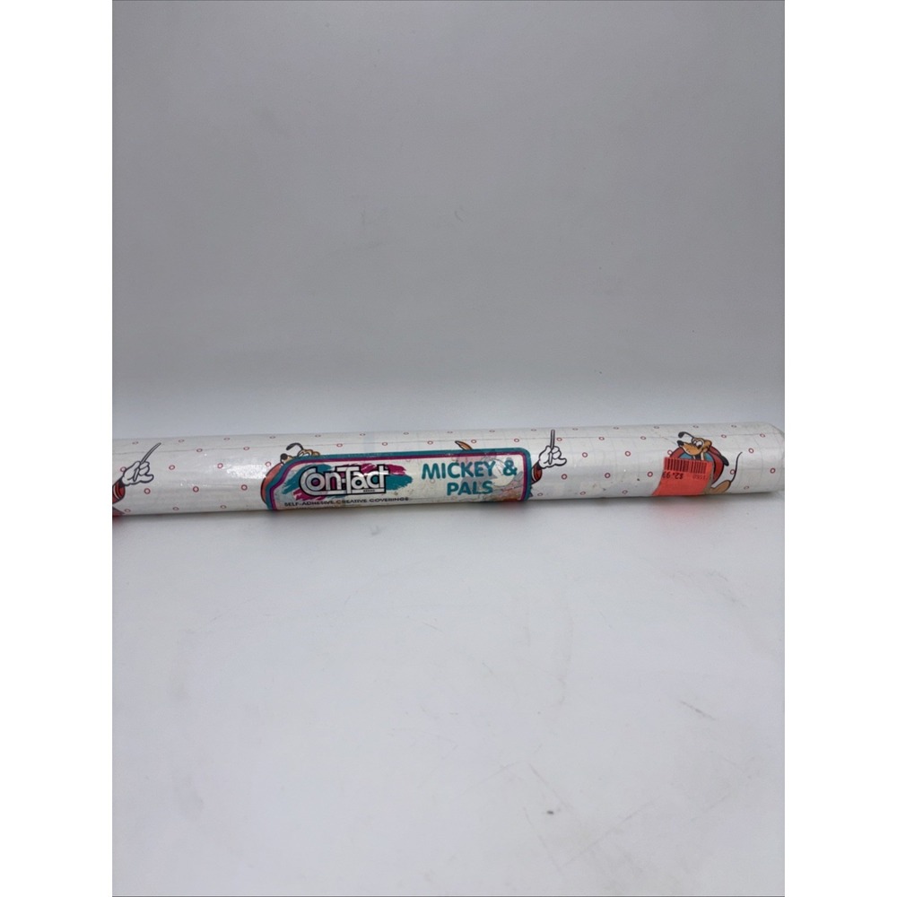 Vintage Mickey & Pals Con-Tact Self-Adhesive Covering 18" X 9 Roll By Rubbermaid